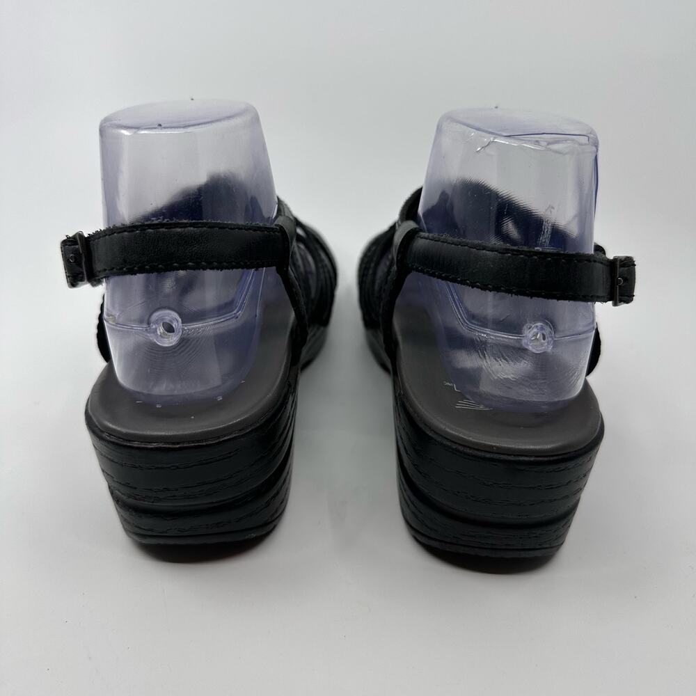 Dansko Marion Leather Strappy Sandals Womens Black US9.5-10 EU40 Summer Buckle - Picture 6 of 8